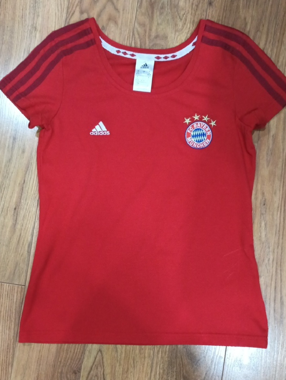 Adidas Kids FC Bayern Red Short Sleeve Tee